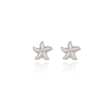 Spirit by Silver Forest Star Fish Stud Post Earrings in Silver