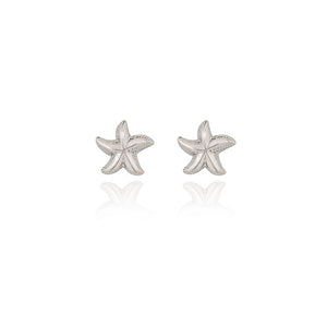 Spirit by Silver Forest Star Fish Stud Post Earrings in Silver