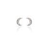 Spirit by Silver Forest Quarter Moon Stud Post Earrings in Silver