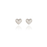 Spirit by Silver Forest Heart Stud Post Earrings in Silver