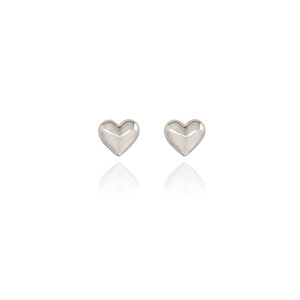 Spirit by Silver Forest Heart Stud Post Earrings in Silver