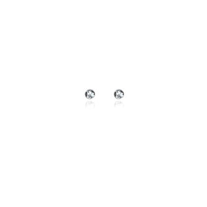 Spirit by Silver Forest 4mm Clear Crystal Stud Post Earrings in Silver