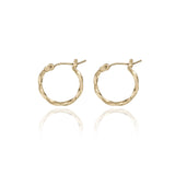 Spirit by Silver Forest Small Twisted Hoop Earrings in Gold