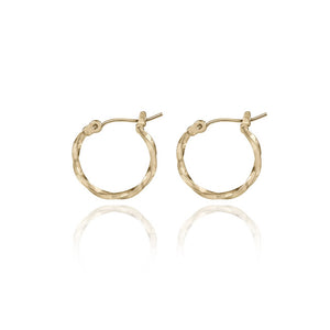 Spirit by Silver Forest Small Twisted Hoop Earrings in Gold