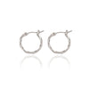 Spirit by Silver Forest Small Twisted Hoop Earrings in Silver