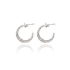 Spirit by Silver Forest Medium Hammered Hoop Earrings in Silver