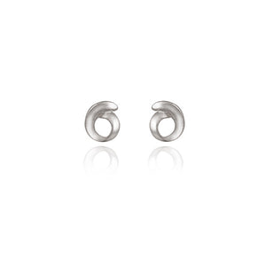 Spirit by Silver Forest Small Curl Stud Post Earrings in Silver