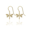 Spirit by Silver Forest Dragonfly Dangle Earrings in Gold