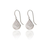 Spirit by Silver Forest Small Hammered Tear Earrings in Silver