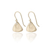 Spirit by Silver Forest Small Hammered Soft Triangle Earrings in Gold