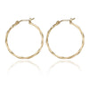 Spirit by Silver Forest Medium Twisted Hoop Earrings in Gold