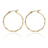Spirit by Silver Forest Medium Twisted Hoop Earrings in Gold