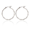 Spirit by Silver Forest Medium Twisted Hoop Earrings in Silver