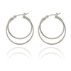 Spirit by Silver Forest Double Interlocking Hoop Earrings in Silver