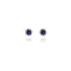 Spirit by Silver Forest Simple Blue Stone Stud Earrings in Silver
