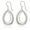 Spirit by Silver Forest Modern Teardrop Duet Earrings in Silver