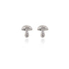 Spirit by Silver Forest Small Mushroom Stud Post Earrings in Silver
