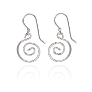 Spirit by Silver Forest Playful Coil Earrings in Silver
