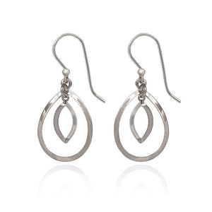 Spirit by Silver Forest Open Shapes Duet Earrings in Silver