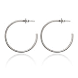 Spirit by Silver Forest Slender Hoop Earrings in Silver