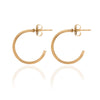 Spirit by Silver Forest Thin Hoop Earrings in Gold