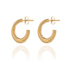 Spirit by Silver Forest Sleek Oval Hoop Gold Tone Earrings in Gold