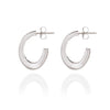 Spirit by Silver Forest Sleek Oval Hoop Silver Tone Earrings in Silver