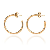 Spirit by Silver Forest Thin Hoop Earrings in Gold in Gold