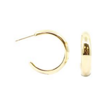 Silver Forest Gold Chunky Hoop Earrings