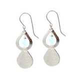 Silver Forest Tandem Aqua Glow Teardrop Earrings
