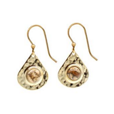 Silver Forest Earthstone Teardrop Earrings