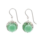 Silver Forest Lentil Bead Disc Earrings