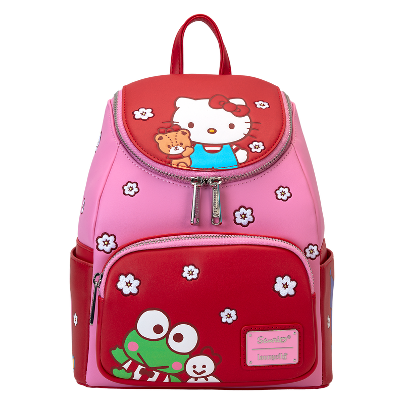 Loungefly Leather: Sanrio Hello Kitty and Friends Color Block Mini Backpack Loungefly Leather: Sanrio Hello Kitty and Friends Color Block Mini Backpack