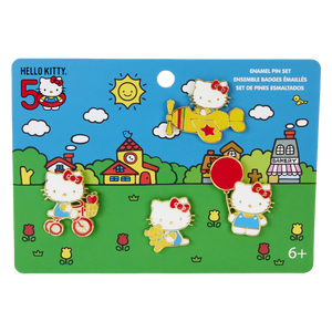 Loungefly Sanrio Hello Kitty 50th Anniversary 4-Piece Pin Set