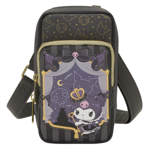 Loungefly Sanrio Kuromi 20th Anniversary Cell Phone Crossbody Bag with Coin Bag