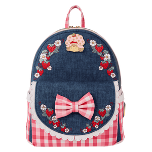 Loungefly Strawberry Shortcake Denim Gingham Mini Backpack