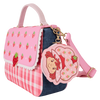 Loungefly Strawberry Shortcake Denim Gingham Crossbody Bag with Coin Bag