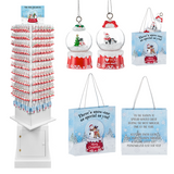 'Tis the Season Mini Snowglobe Personalized Name Ornament Beginning with Letters A to C