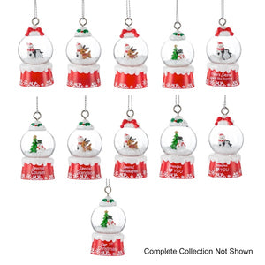 'Tis the Season Mini Snowglobe Personalized Name Ornament Blank DIY, Family and Holiday Greetings