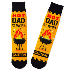 Hallmark Hot Dad at Work Novelty Crew Socks