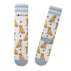 Hallmark I Love My Yellow Lab Crew Socks