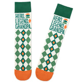 Hallmark Hero Legend Grandpa Novelty Crew Socks