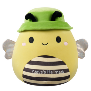 Squishmallow Sunny the Yellow Honey Bee with Green Bucket Hat 8" Stuffed Plush by Kelly Toy Jazwares