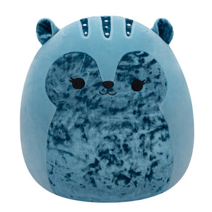 Squishmallow Brunhilda the Blue Tonal Squirrel with Blue Velvet Accents 8" Stuffed Plush by Jazwares