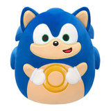 Sega Sonic the Hedgehog Holding Elements Squishmallow Sonic with Gold Rings 8" Stuffed Plush by Jazwares
