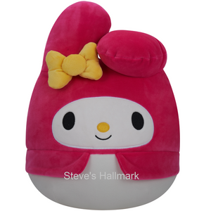 Sanrio Squishmallow My Melody with Yellow Bow & Pink Suit 8" Stuffed Plush by Kelly Toy Jazwares
