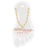 Sand & Stone Gold Paperclip Stainless Steel Fashion Anklet