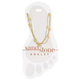 Sand & Stone Gold Multi-Strand Stainless Steel Fashion Anklet