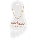 Sand & Stone Gold Cross Stainless Steel Fashion Anklet