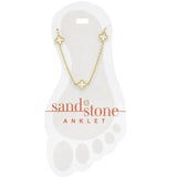 Sand & Stone  Gold Multi Quatrafoil Anklet